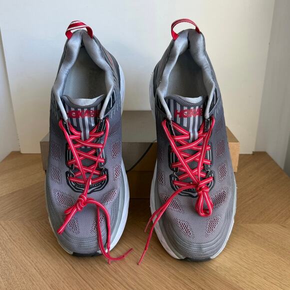 Hoka One One Bondi 6 Grey/Red Men Running Sneakers- SZ 14 main image 11